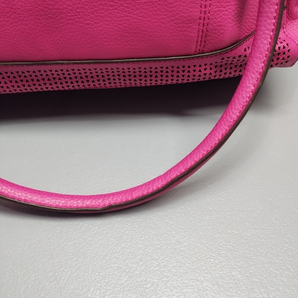 Vintage Tignanello Shoulder Bag‎ Women's Pink Solid Pebbled Lined Double Handle - Picture 5 of 16